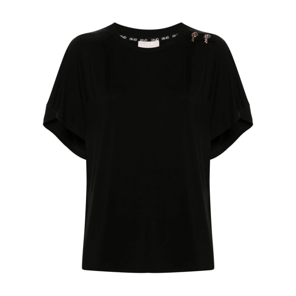 Liu Jo Zwarte T-shirts en Polos Black Dames