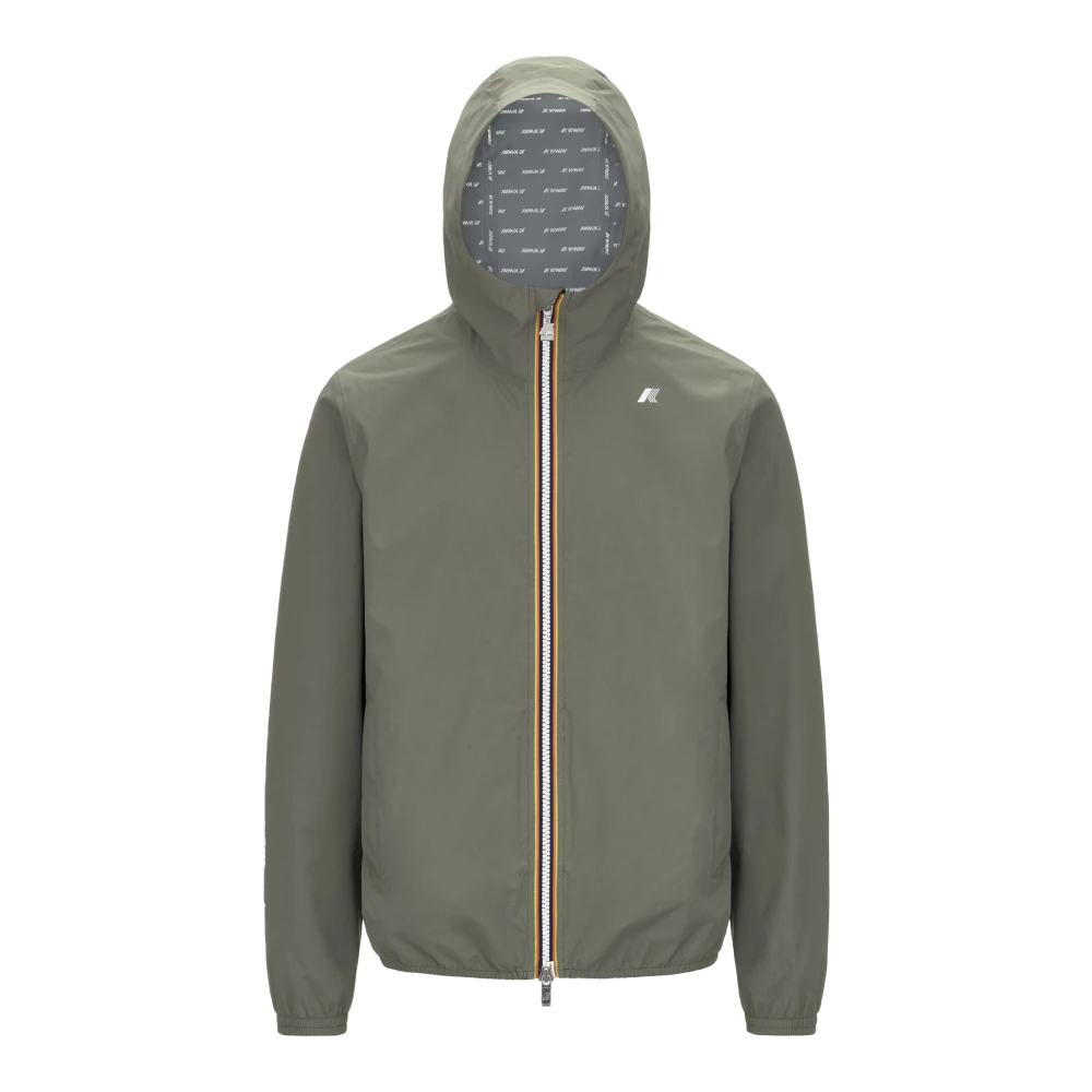 K-Way Men's Green Rain Jackets, 2XL, Jack Stretch Dot Jacket
