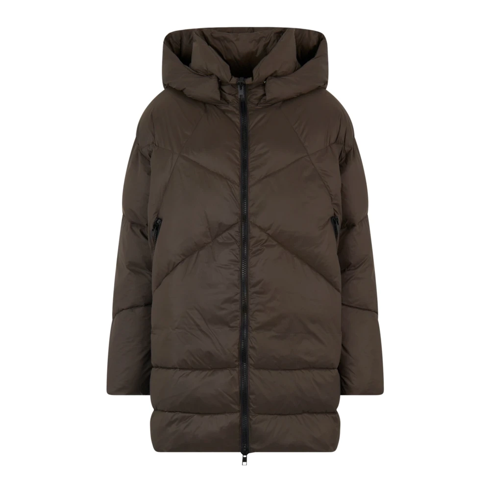Canadian Classics Bruine Oversized Gewatteerde Jas met Capuchon Brown Dames