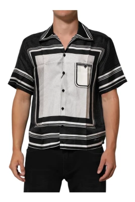 StripeDot Print Casual Pikétröja