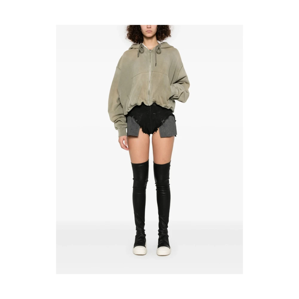 Rick Owens Zwarte Shadow Rits Zakken Broek Black Dames