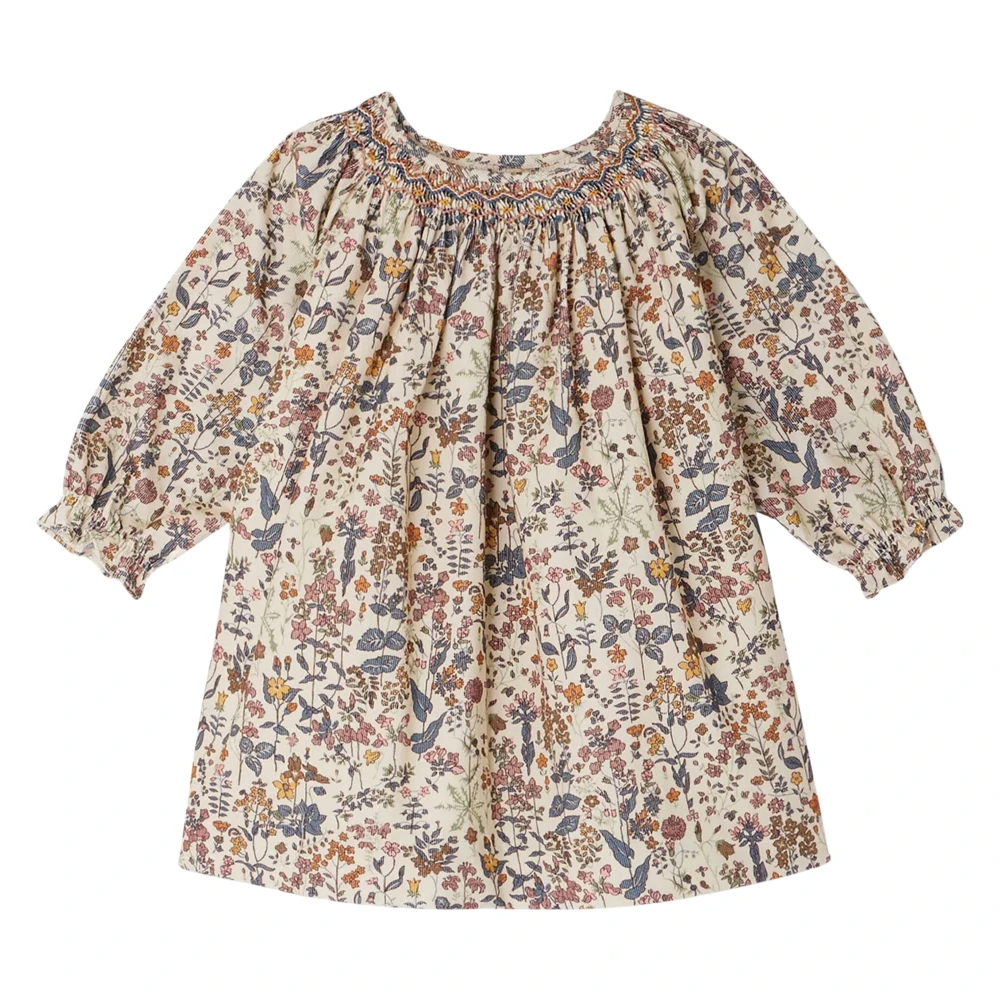 Bonpoint Girls Multicolor Dresses, 12 M, Griottine Dress In Multicolour