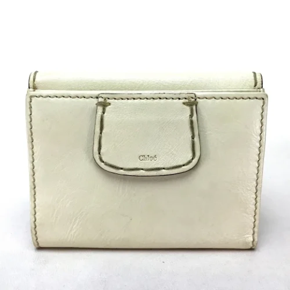 Chloé Pre-owned Leather wallets Beige Dames