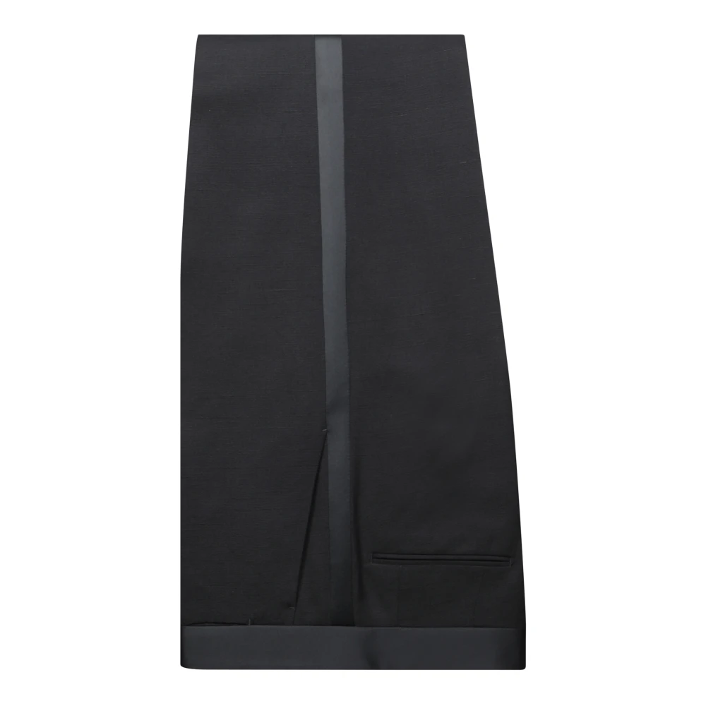 Lardini Zwart Zijden Tuxedo met Peak Revers Black Heren