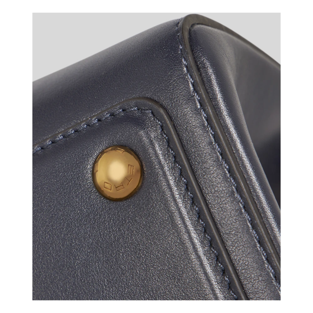 ETRO Blauwe leren schoudertas met metalen sluiting Blue Dames
