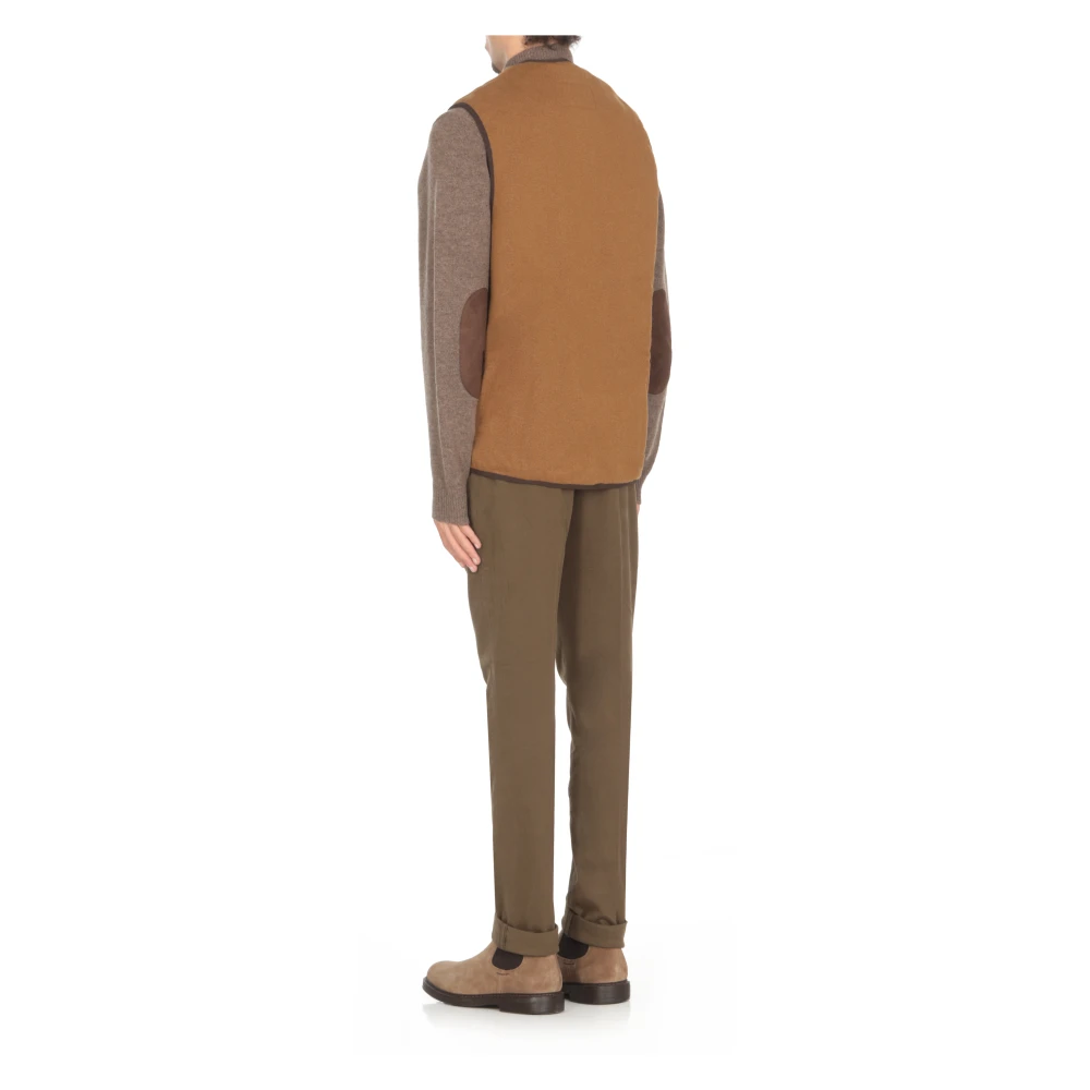 Barbour Bruine Reversible Mouwloze V-Hals Jas Brown Heren