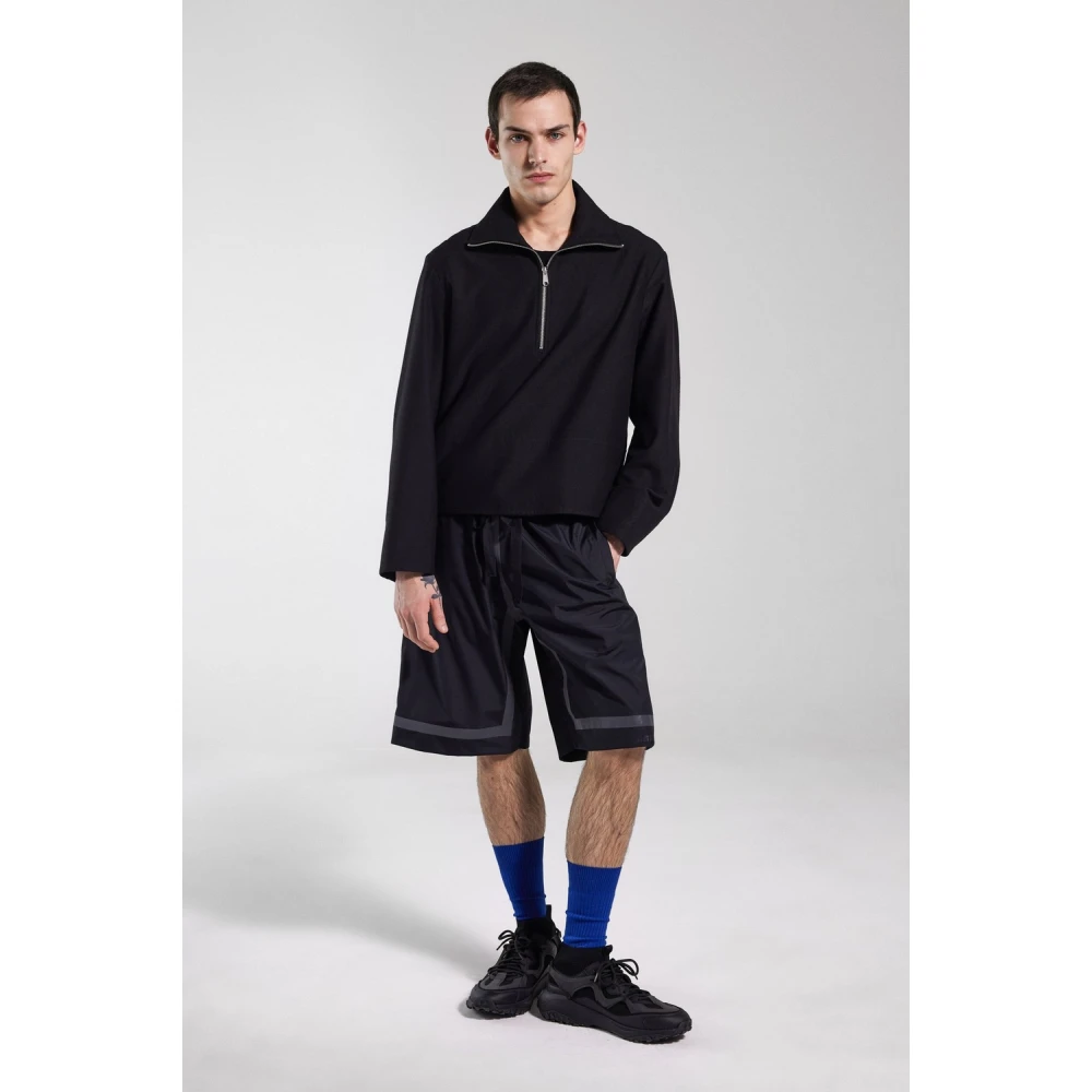 Stutterheim Reflecterende Nylon Knielange Shorts Black Heren
