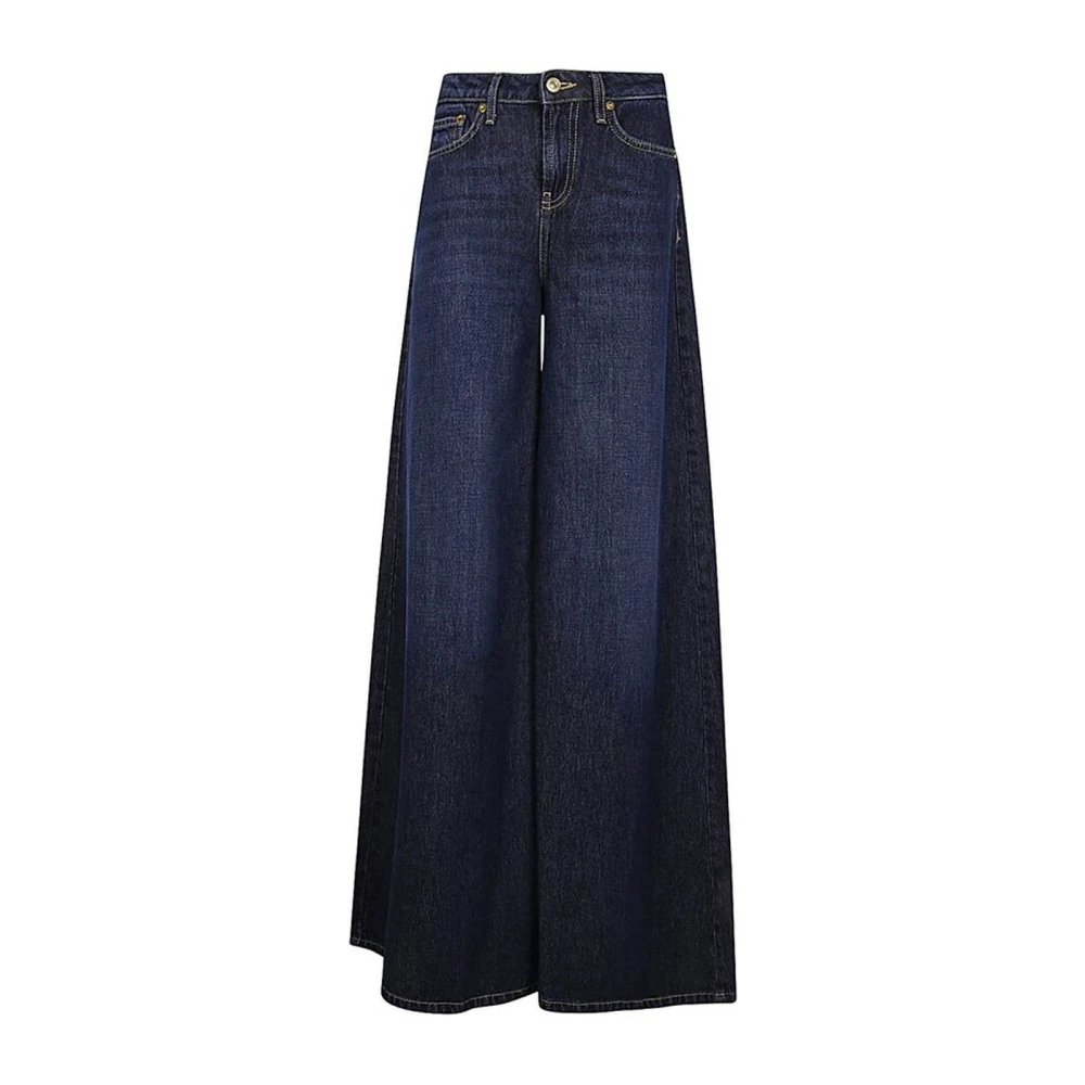 Roy Roger's Denim Wide Leg Jeans Blue Dames