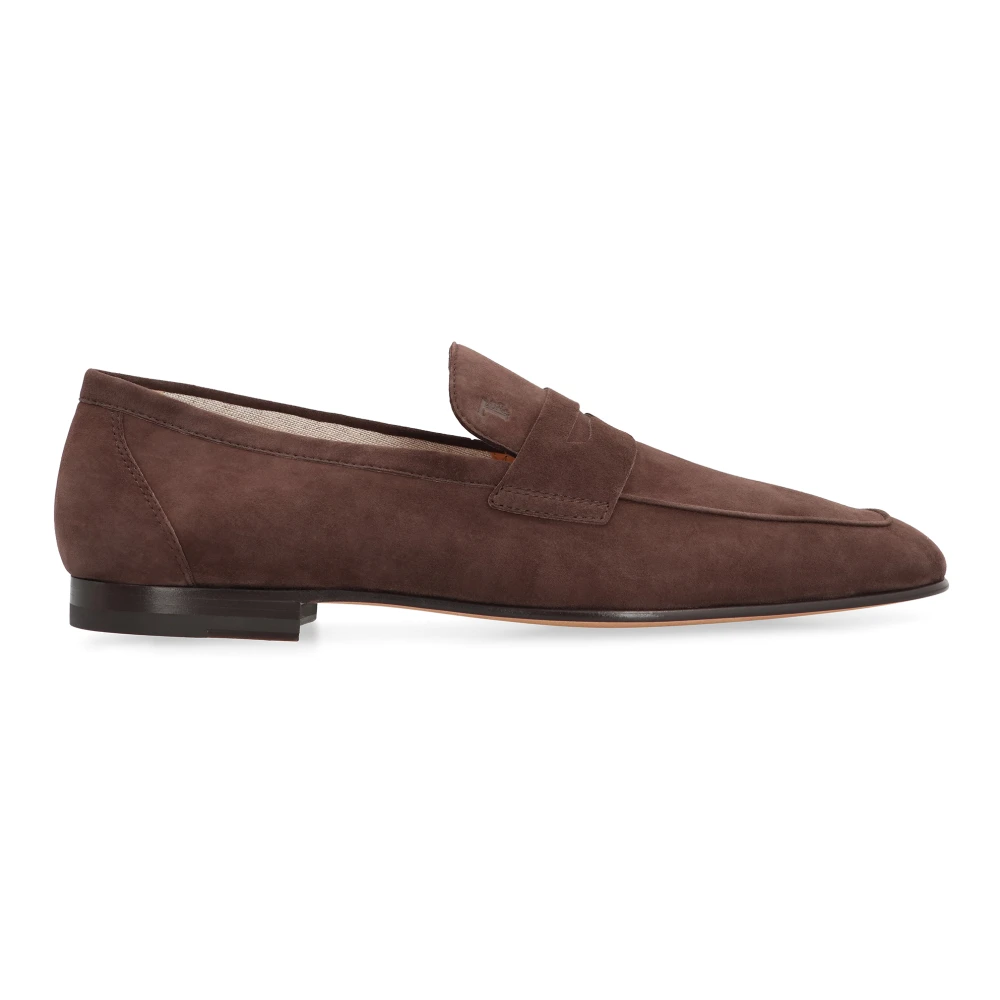 Tod's Mocka Loafers Rund Tå Getskinn Brown, Herr