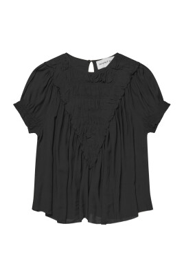 black-v-neck-ruffle-top