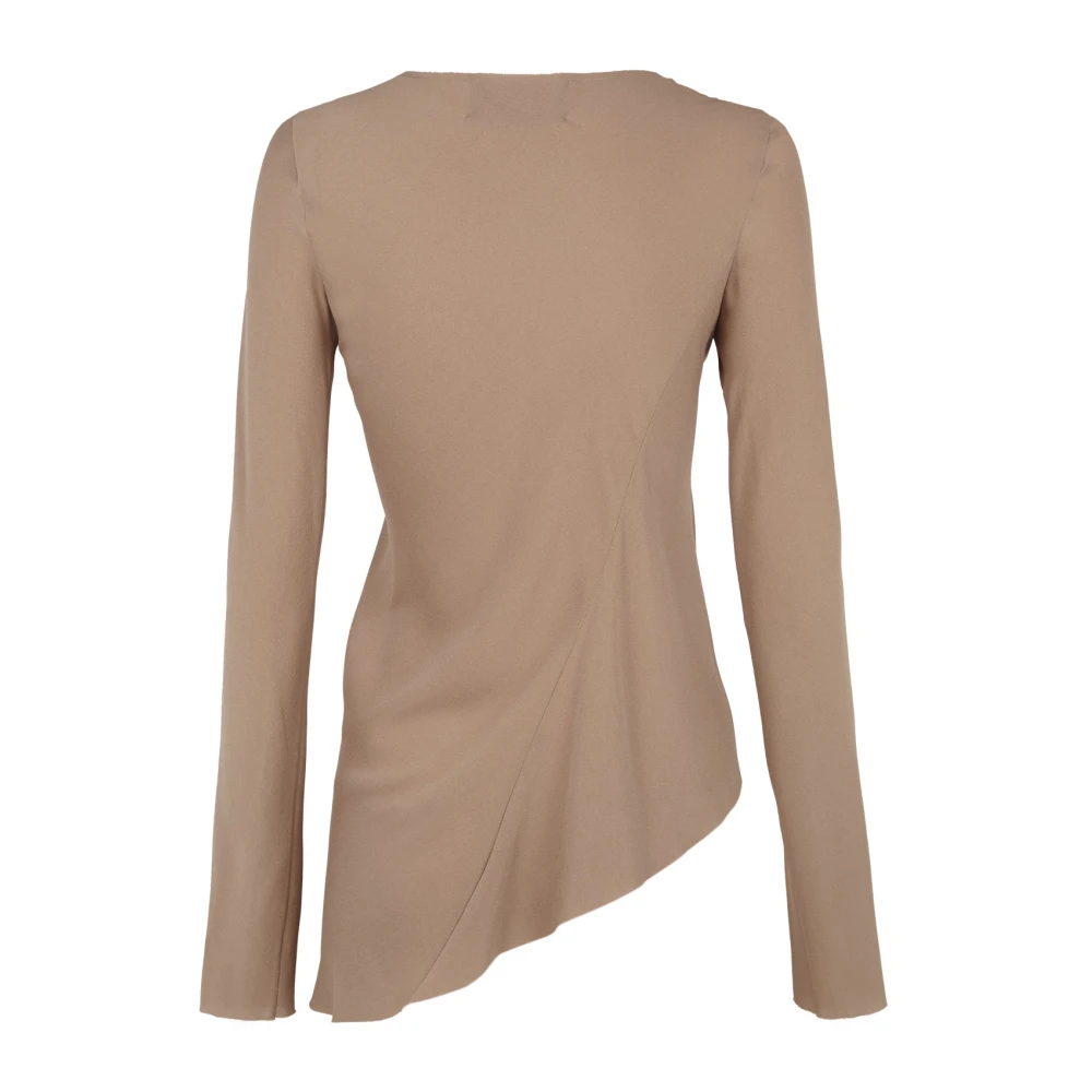 Cortana Seda Stretch Top Cacao Brown Dames