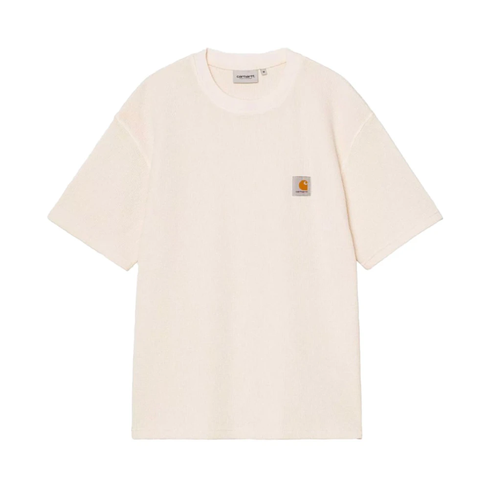 Carhartt Wip Men's Beige T-Shirts, S, Nelson Waffle T-Shirt
