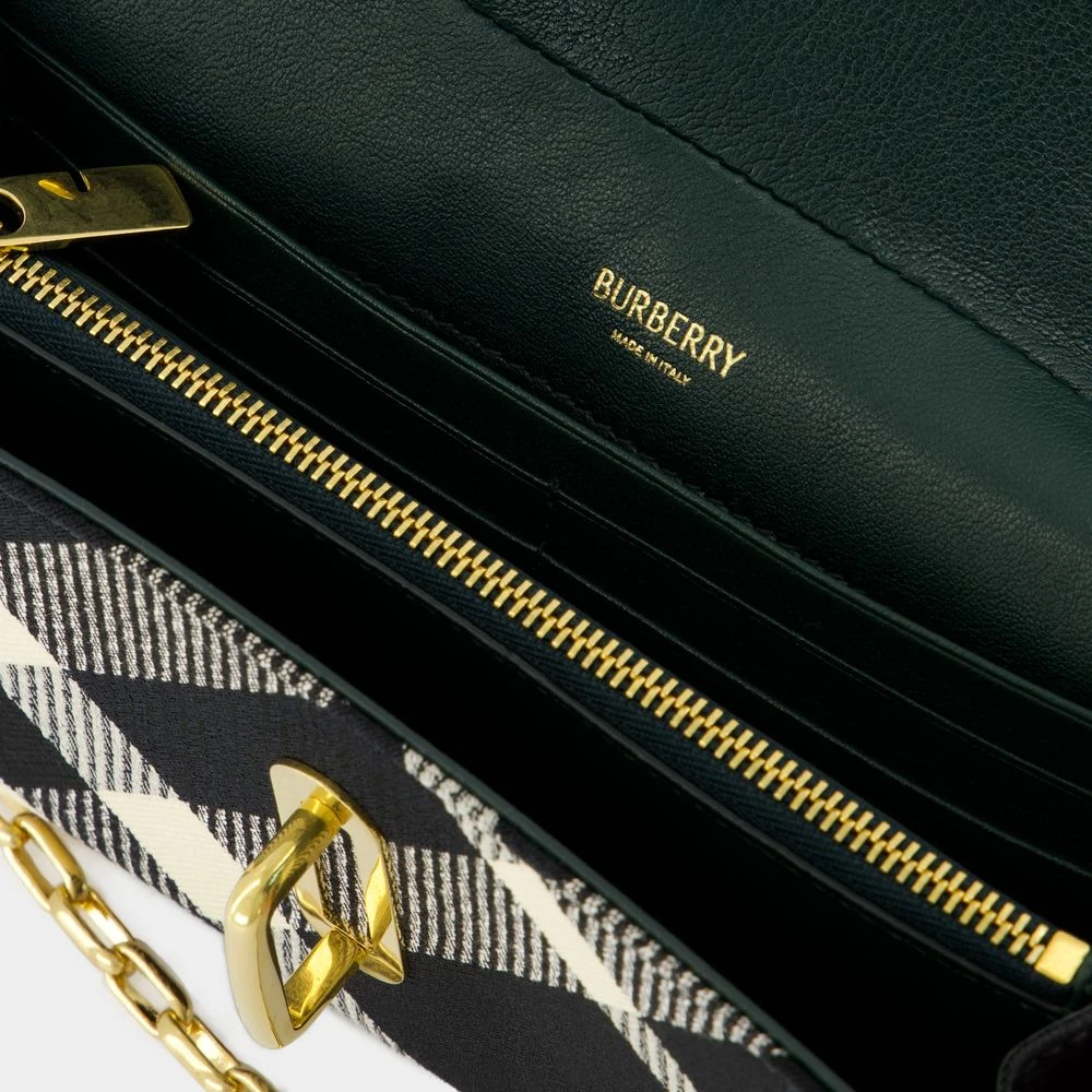 Burberry Zwarte Rocking Horse Portemonnee Op Ketting Black Dames