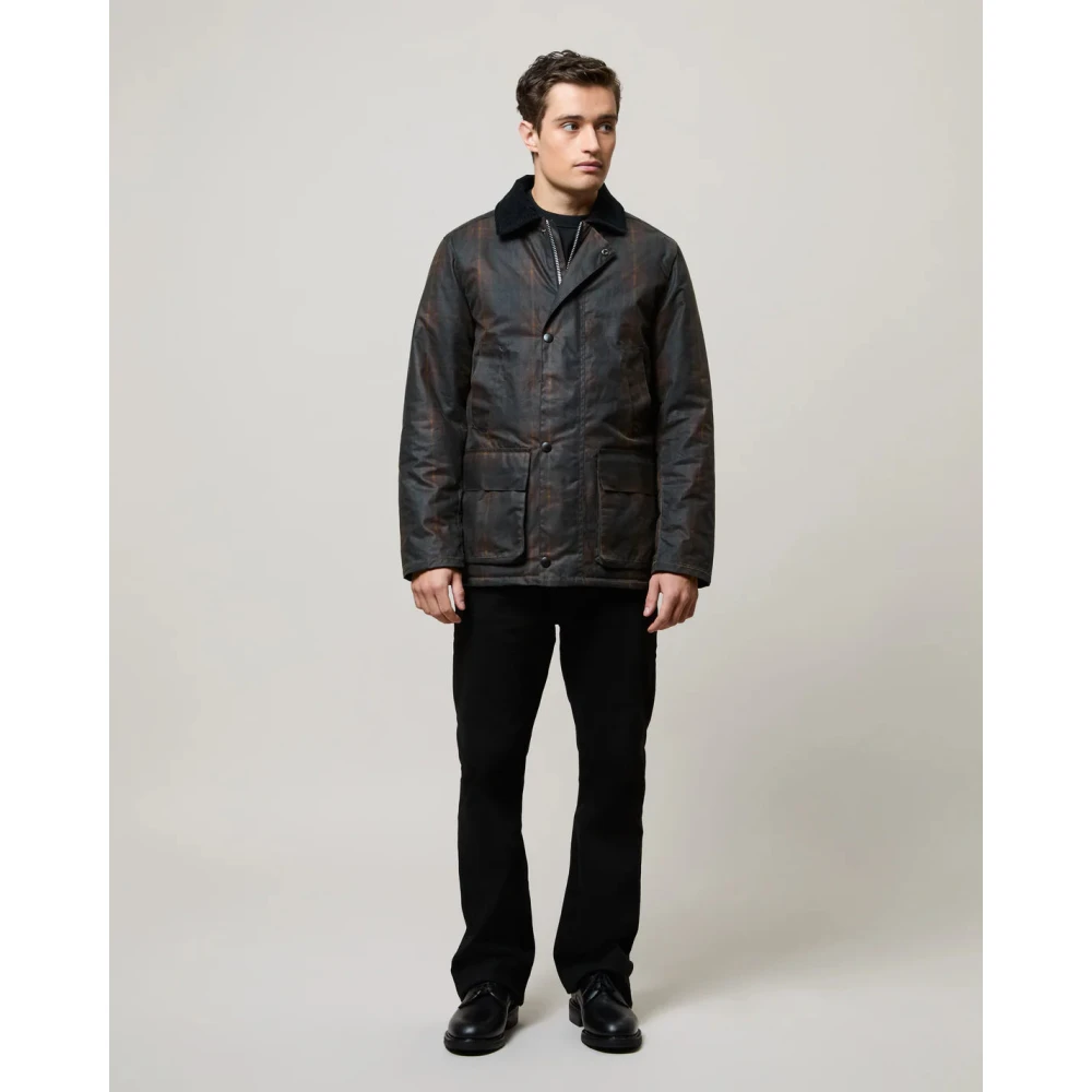 Brixtol Textiles Bruin Tartan Gewaxte Jas Curtis Brown Heren