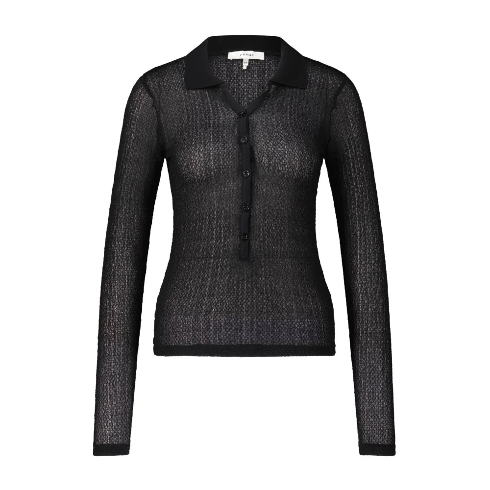 Frame Doorschijnende Blouse met Uniek Design Black Dames