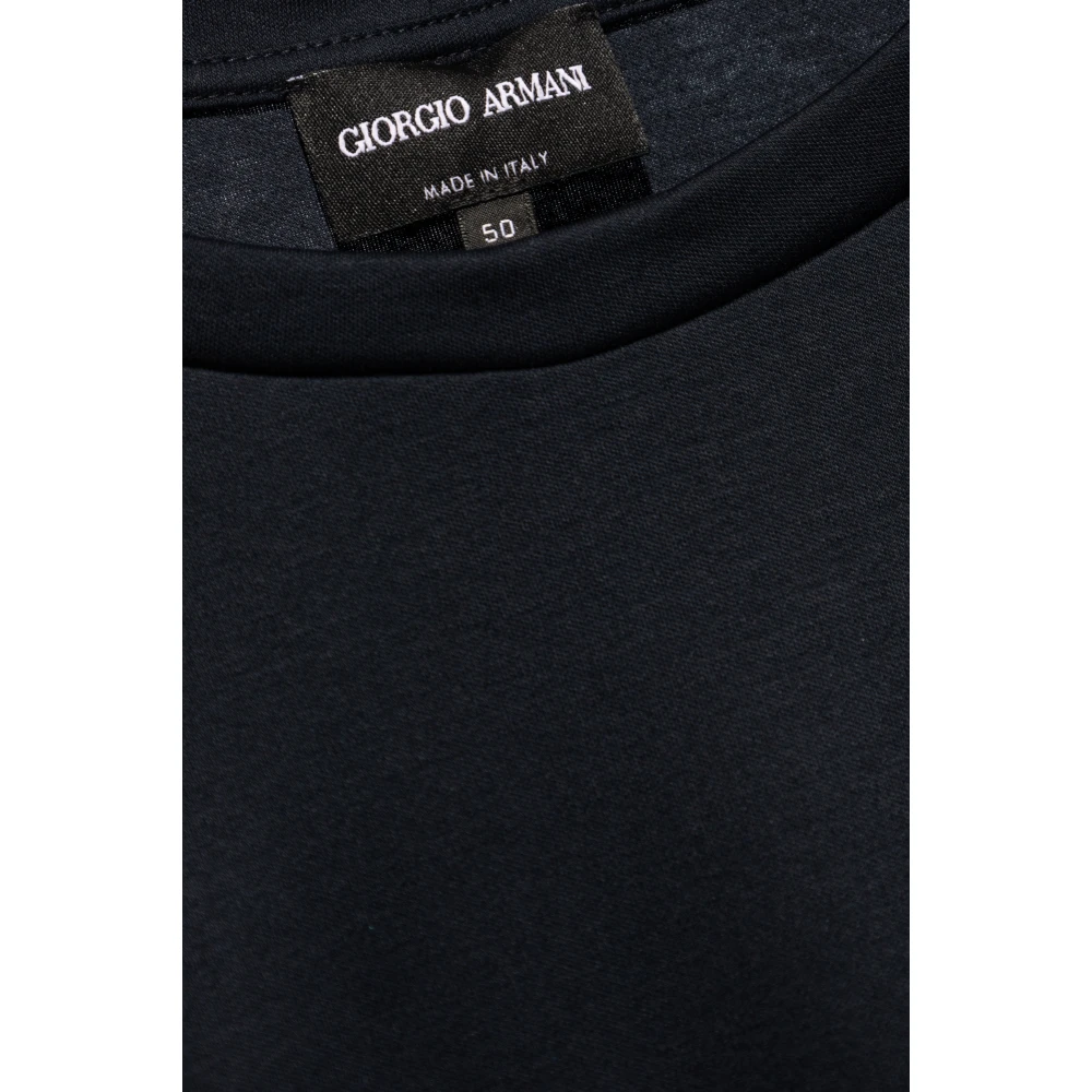 Giorgio Armani Katoenen T-shirt Blue Heren