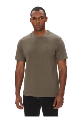 t-shirt-a-manches-courtes-marron-logo-brode