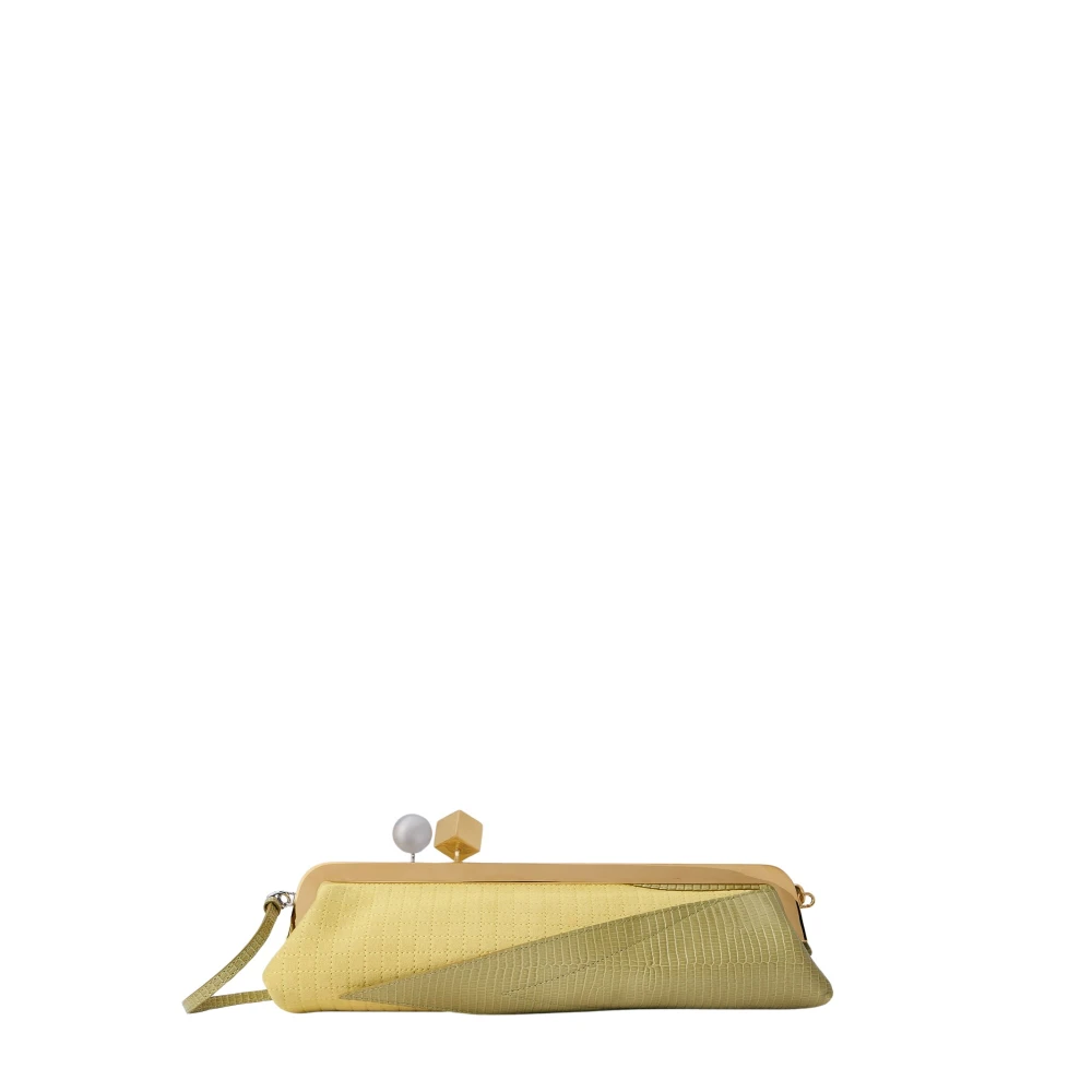 Jacquemus Yellow Clutches, Female, One Size, Salon Maïs Clutch