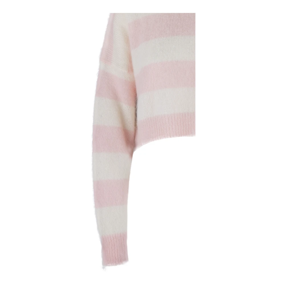 Aniye By Korte Mouw Crop Top Trui Pink Dames