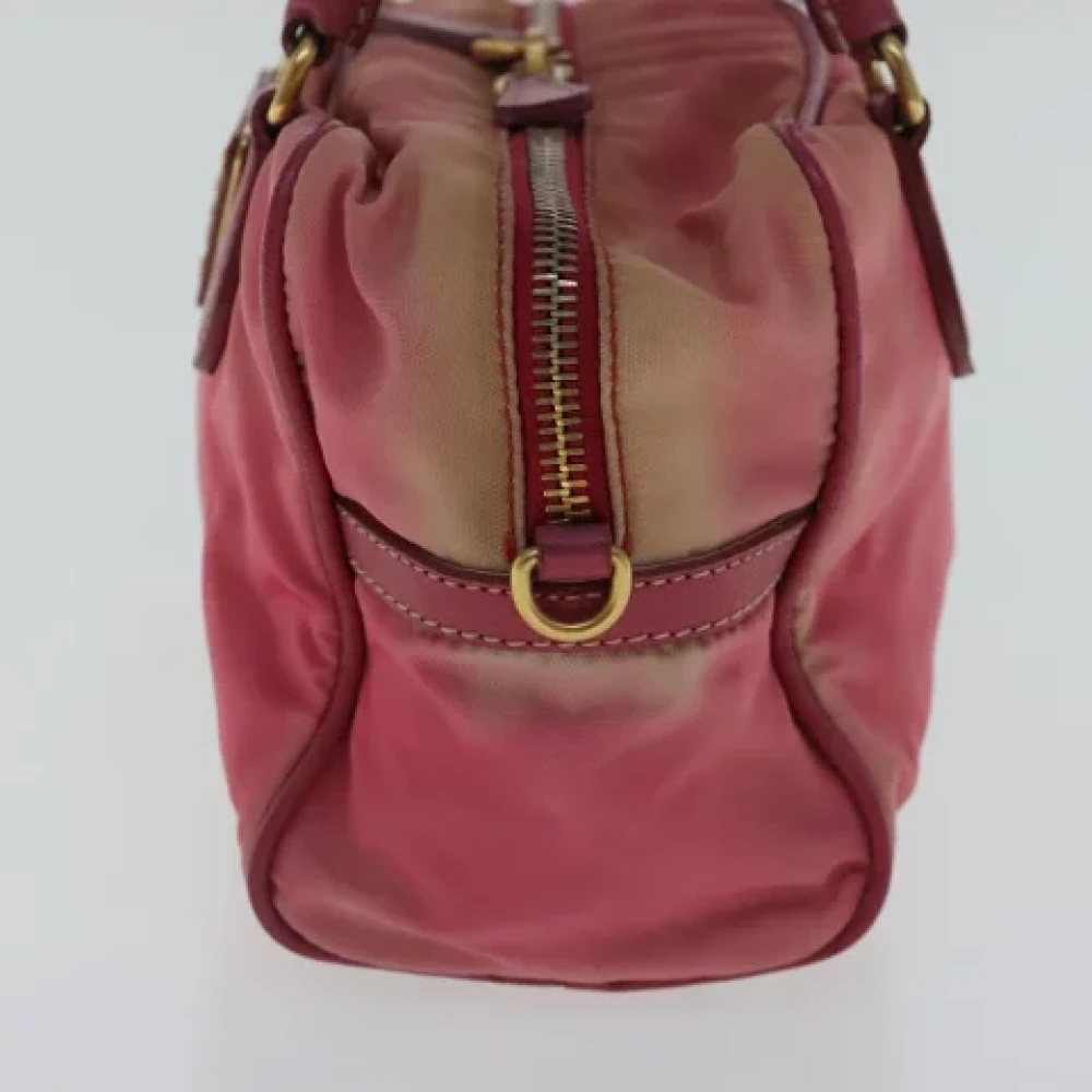 Prada Vintage Pre-owned Nylon handbags Pink Dames