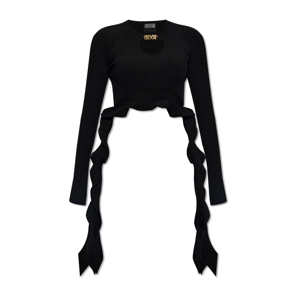 Versace Jeans Couture Top med långa ärmar Black, Dam