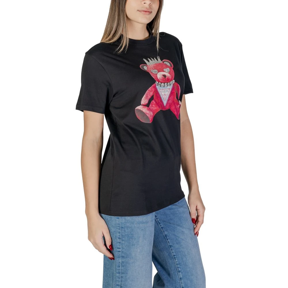 Guess Zwarte Katoenen Dames T-shirt Black Dames