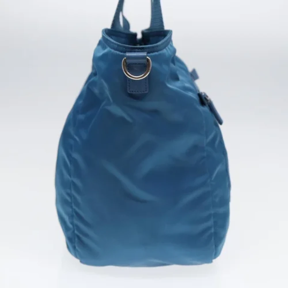 Prada Vintage Pre-owned Nylon prada-bags Blue Dames
