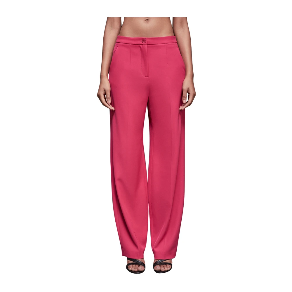 PATRIZIA PEPE Rechte Pantalone in Fuxia Pink Dames