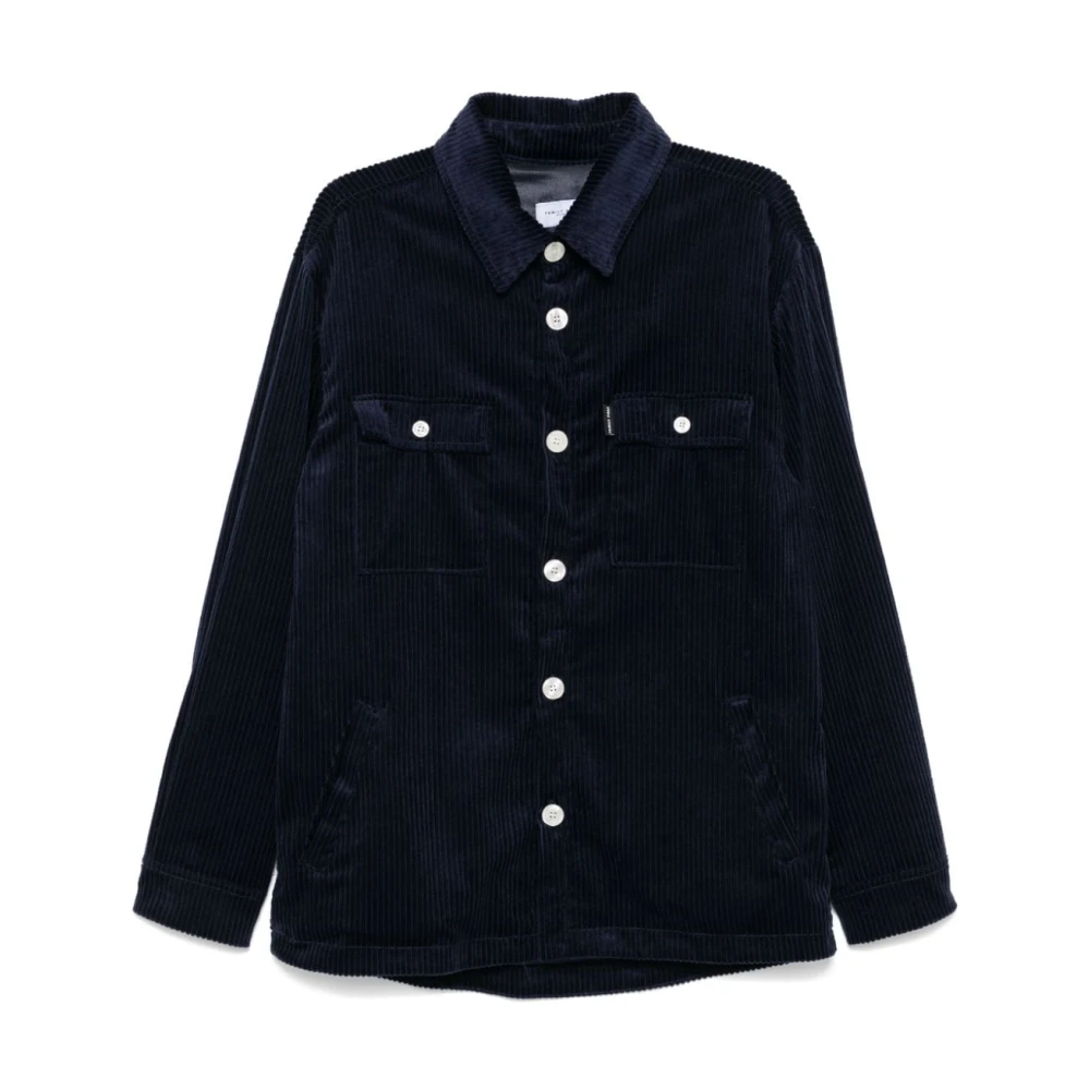 Family First Blauwe Corduroy Button-Up Shirt Blue Heren