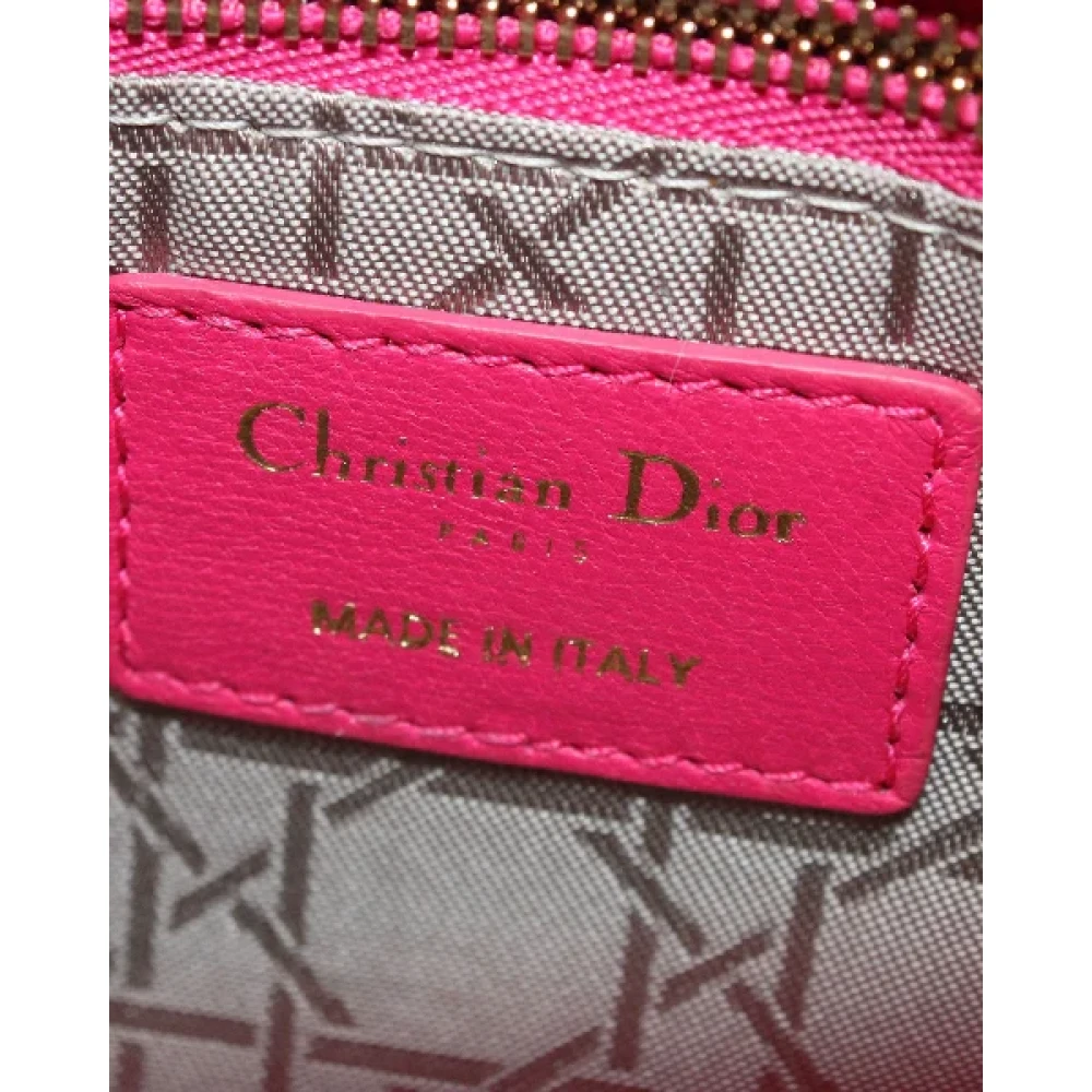 Dior Vintage Pre-owned Leather handbags Pink Dames