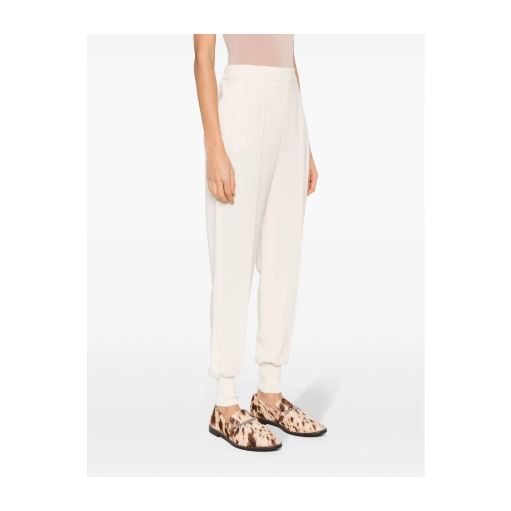 Stella Mccartney Beige Crepe Broek White Dames
