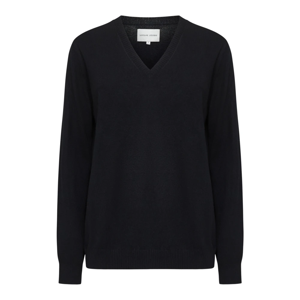 Loulou Studio Zwarte Sweater Collectie Black Dames