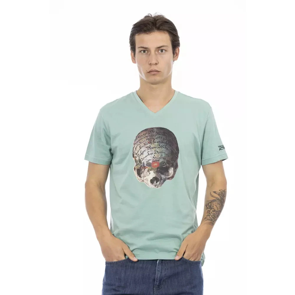 Trussardi Herr Grön Toppar Xl, Bomull, Action T-Shirt