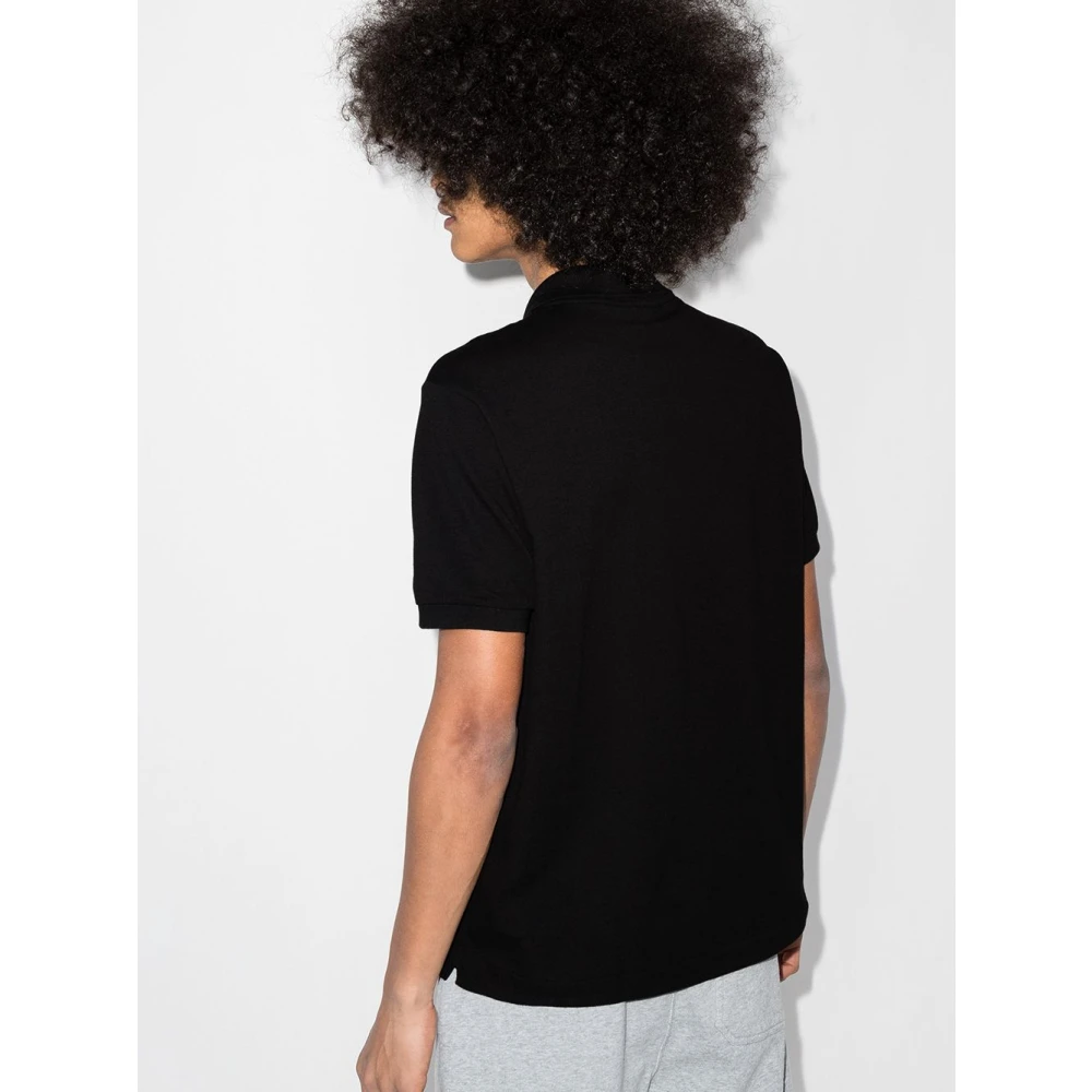 Lacoste Zwarte Katoenen Logo Patch Polo Black Heren