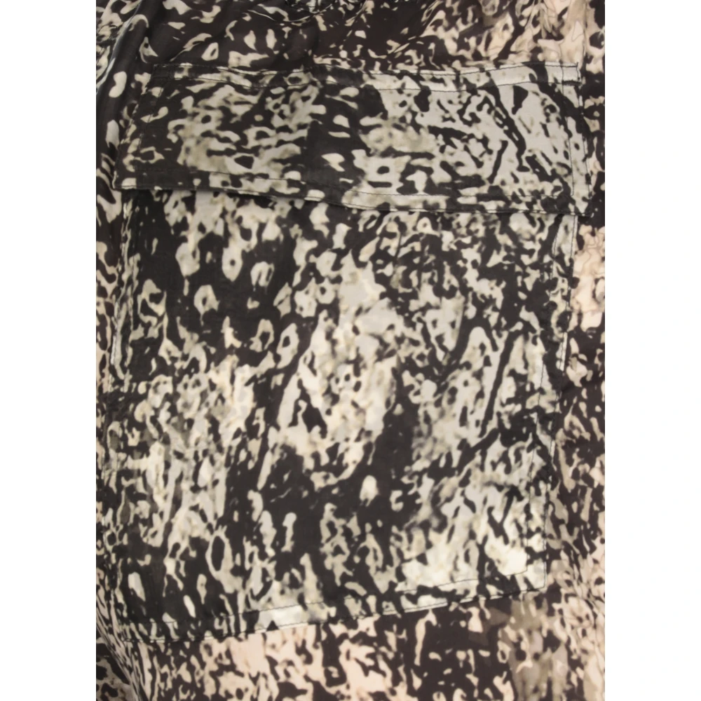 Rick Owens Zwarte broek met elastische tailleband en zakken Black Dames