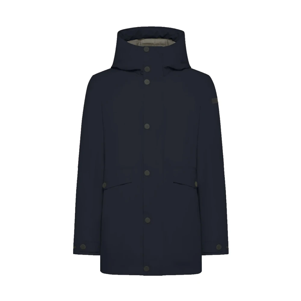 RRD Drijvende Parka Jas in Blauw Zwart Blue Heren