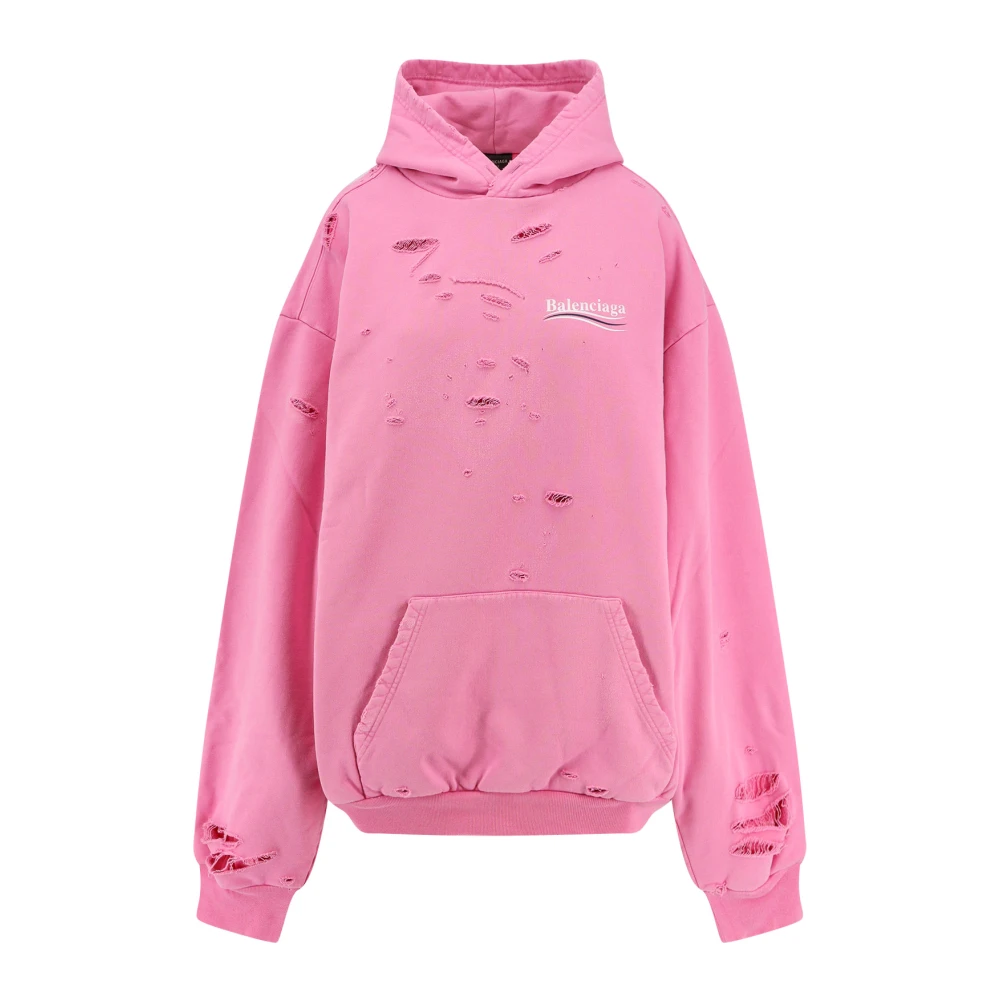 Balenciaga Hooded sweatshirt met politiek campagne logo Pink Dames