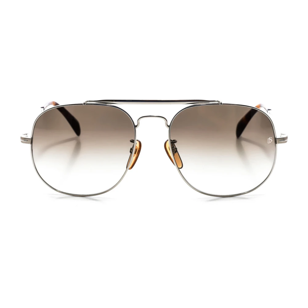 Eyewear By David Beckham Men's Gray Sunglasses, One Size, Sunglasses