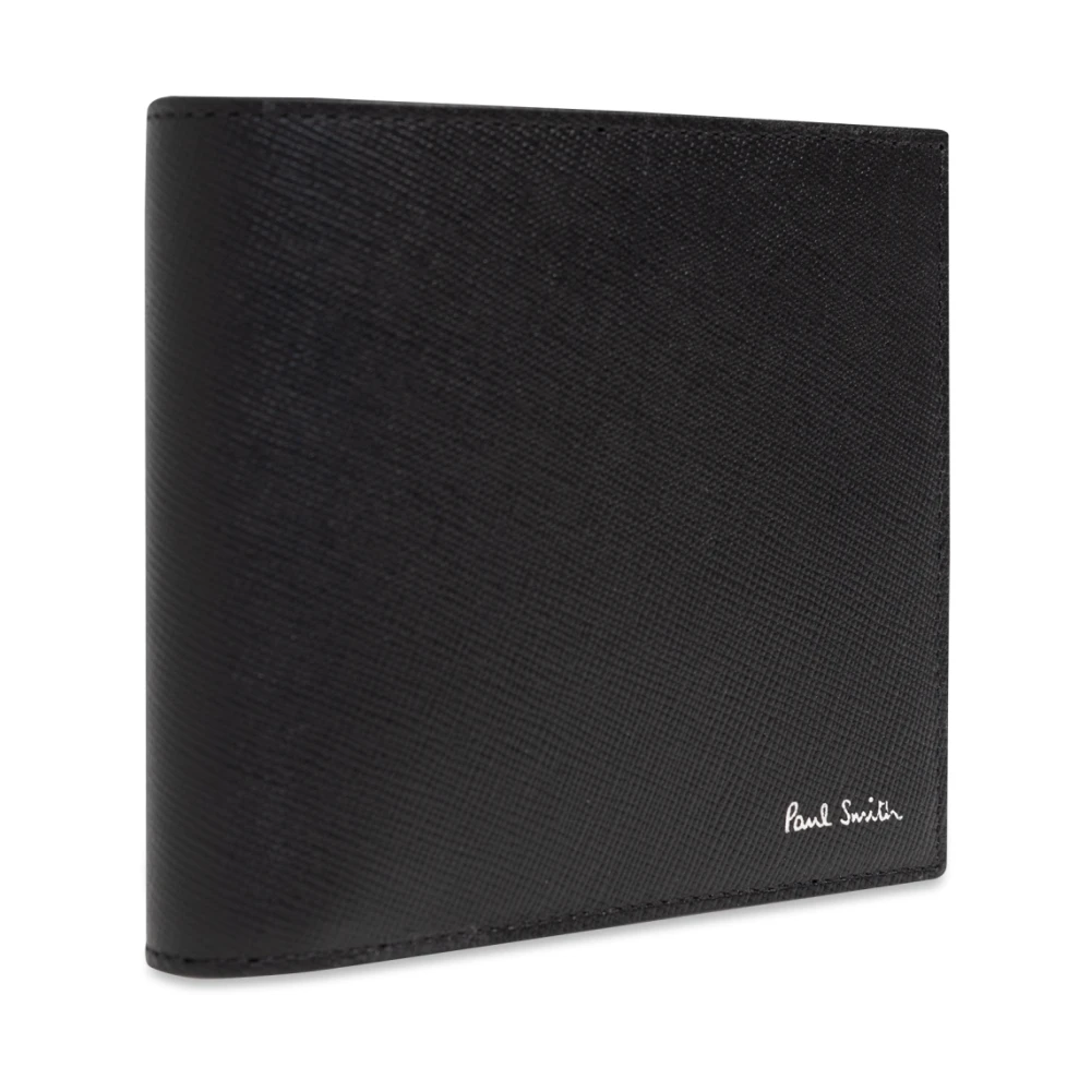 Paul Smith Leren portemonnee met logo Black Heren