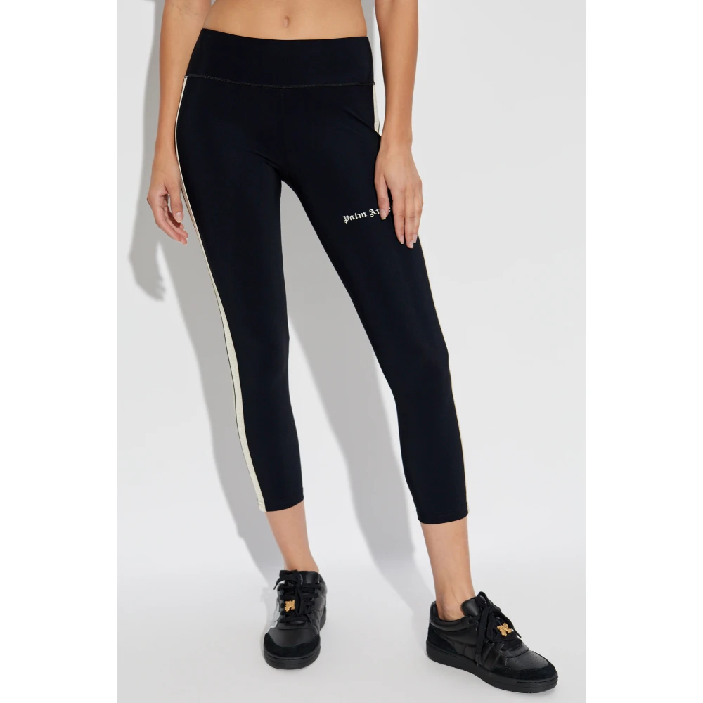 Palm Angels Logo Leggings Black Dames
