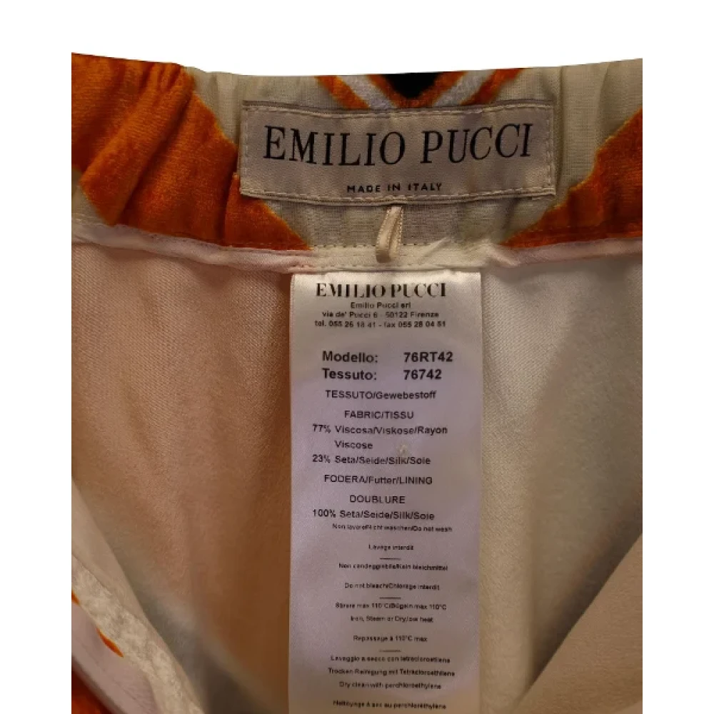 Emilio Pucci Pre-owned Silk bottoms Multicolor Dames
