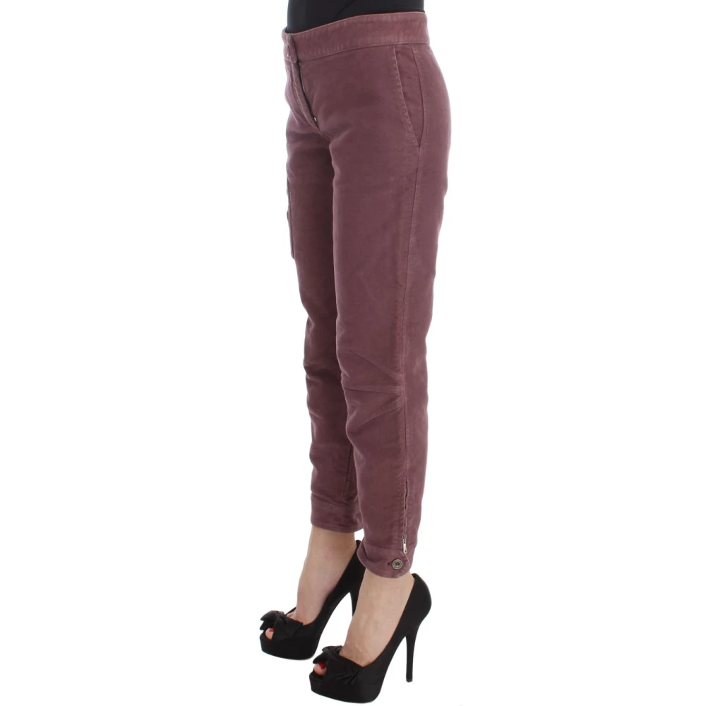 Ermanno Scervino Bordeaux Cargo Capri Broek Red Dames