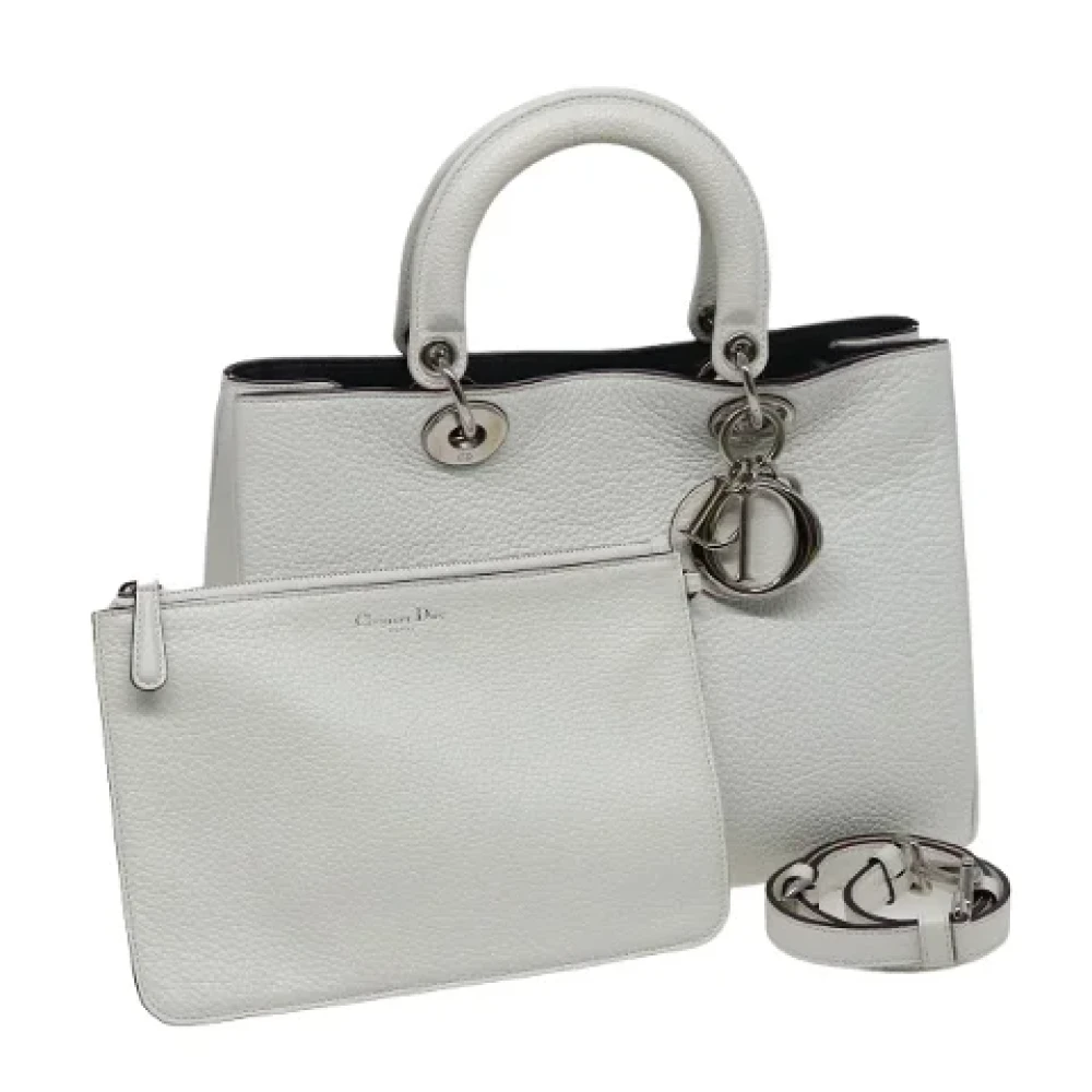 Dior Vintage Pre-owned Leather dior-bags White Dames