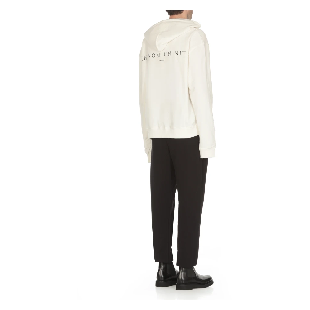 IH NOM UH NIT Witte Katoenen Hoodie met Mask20 Print White Heren