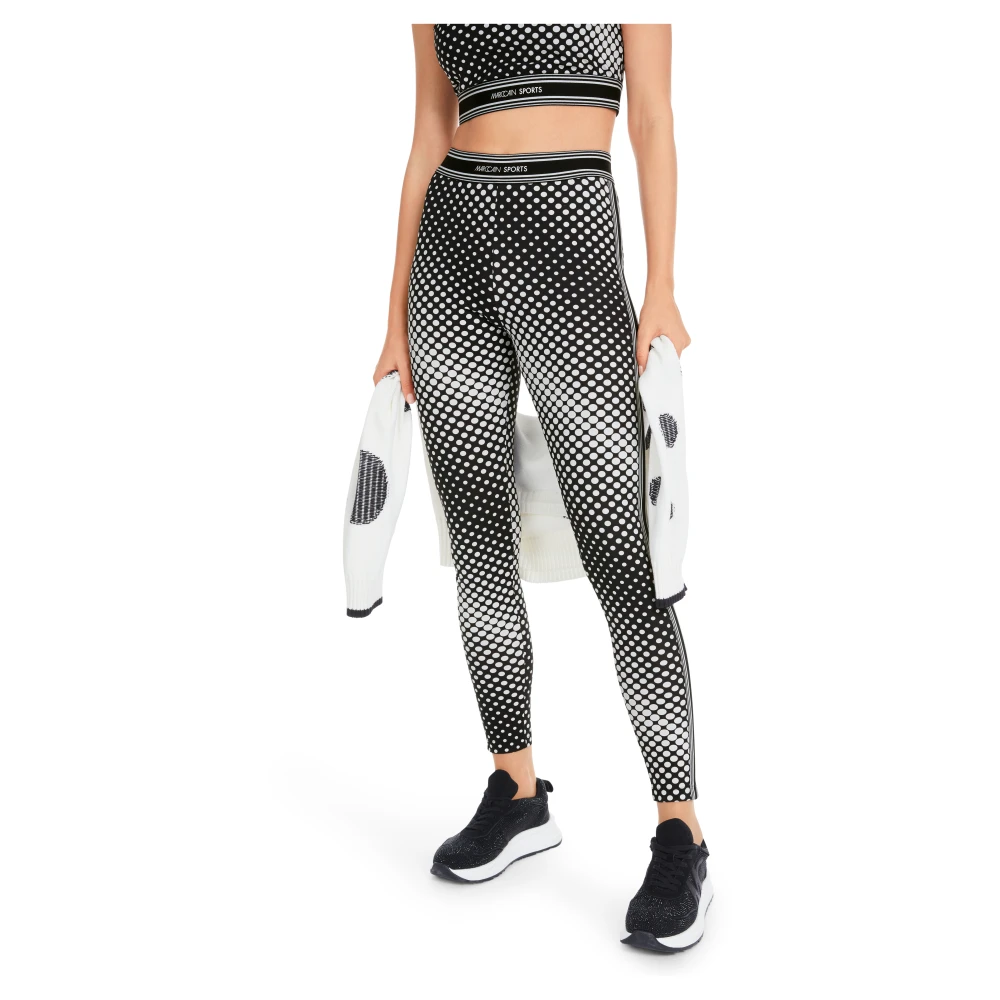 Marc Cain Grafische Leggings Model Santa FÈ Black Dames