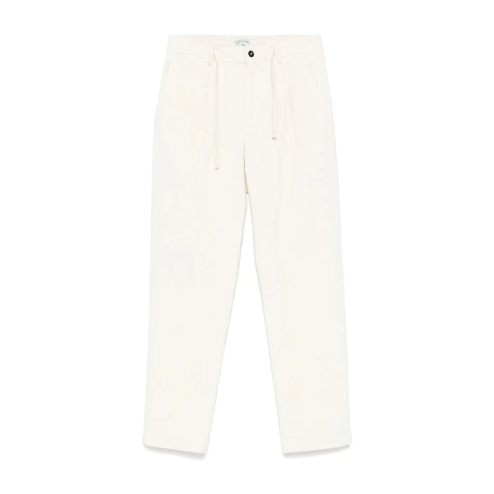 MC2 Saint Barth Witte Corduroy Broek Elastische Taille White Heren
