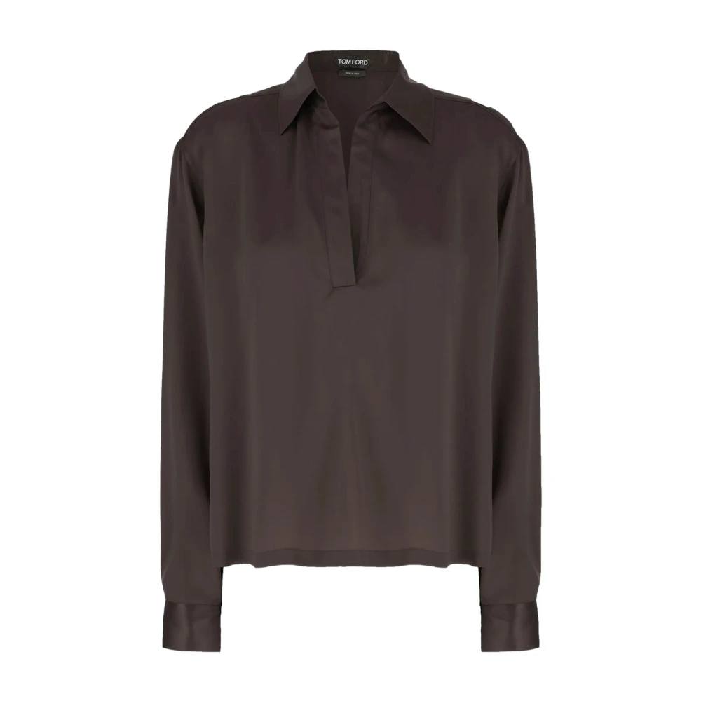Tom Ford , Damen, Blusen & Hemden, Braun, S