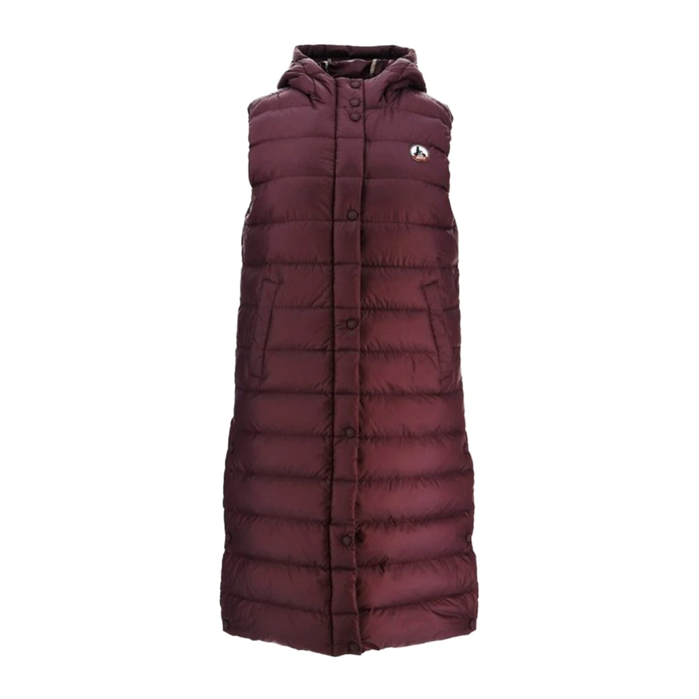 Jott Rode Puffer Vest met capuchon Purple Dames