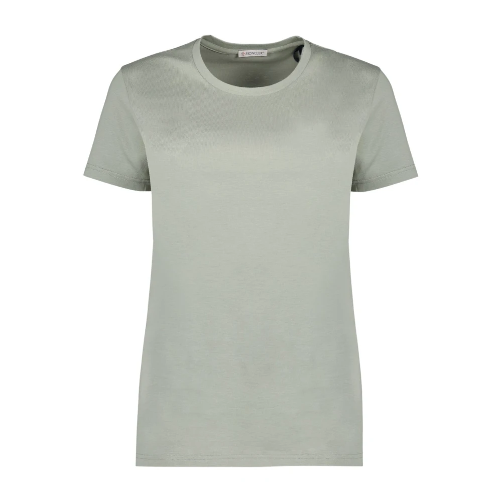 Moncler Logo T-shirt voor vrouwen Green Dames