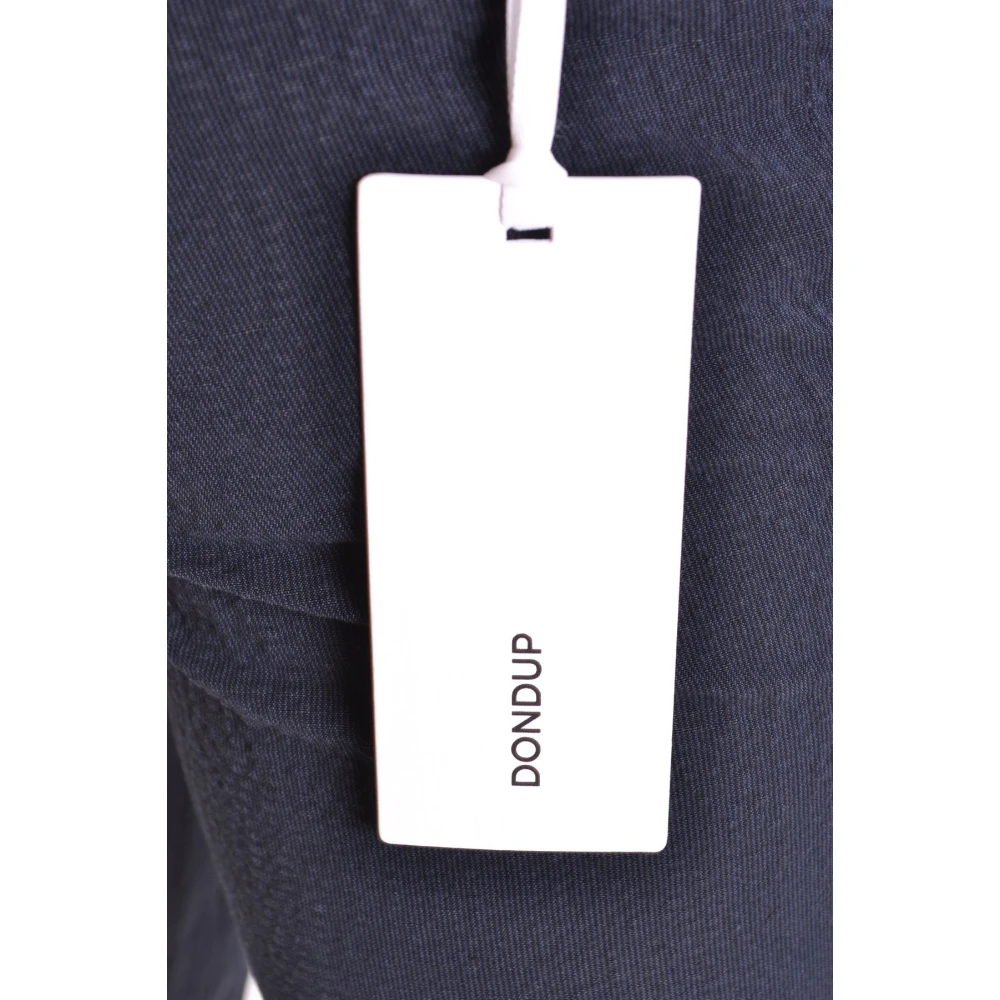 Dondup Blauwe Linnen Broek Ss17 Blue Heren